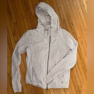 Women's White Zip-Up Hoodie